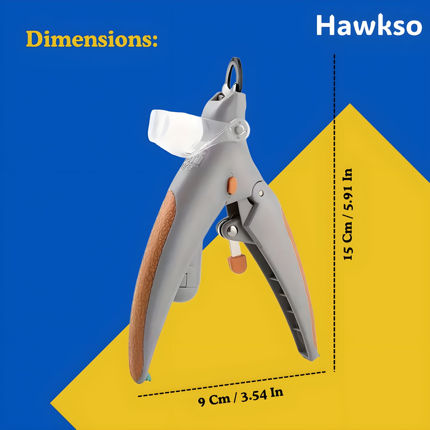 LED Pet Nail Clippers by Hawkso - LED Light, Safety Guard, Non-Slip Handle for Precise Grooming