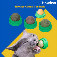 Catnip Toy Balls by Hawkso - (Set of 4) - Edible Chew Toys for Cats with Teeth Cleaning Benefits