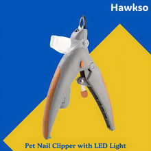 LED Pet Nail Clippers by Hawkso - LED Light, Safety Guard, Non-Slip Handle for Precise Grooming