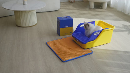 Extra Large Expandable Cat Litter Box - Easy Single Scoop Cleaning by Hawkso
